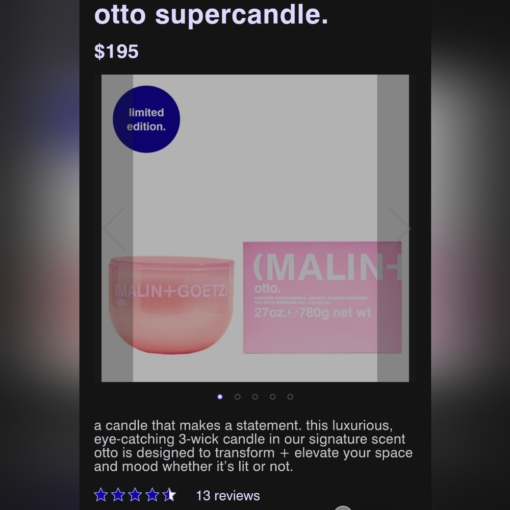MALIN AND GOETZ SUPERCANDLE - NEW - Picture 5 of 6